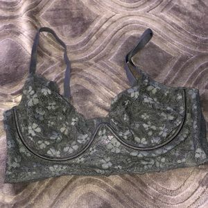 Sexy black lace plunge long line dream angels bra from Victoria’s Secret